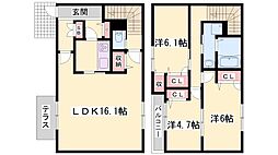 カーサフェリーチェ 3LDKの間取図画像
