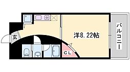 ヴィンチェロ 1Kの間取図画像