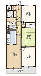 パークサイドナガイ 3LDKの間取図画像