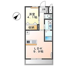 コンフォルト 1LDKの間取図画像