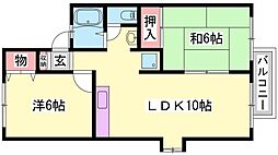 ピュアリティ21 2LDKの間取図画像