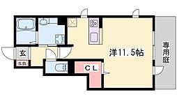 ラルーチェ807A ワンルームの間取図画像