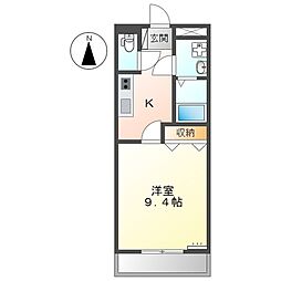 ラベンダーハイツ 1Kの間取図画像