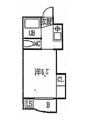 セントポーリア第一栄和ビル 1Kの間取図画像