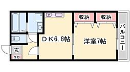 エステート英賀 1DKの間取図画像