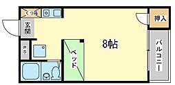 ジュネス新在家 ワンルームの間取図画像