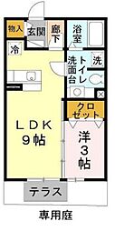 石がけ五番館 1LDKの間取図画像