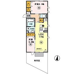 ハイランド 2LDKの間取図画像