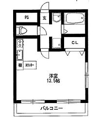 グランドール姫路 ワンルームの間取図画像