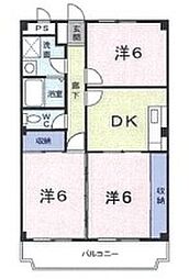 エンセントメゾン 3DKの間取図画像