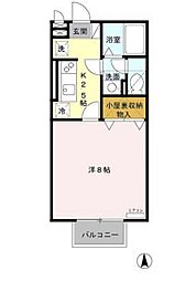 グランエスト 1Kの間取図画像