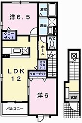 アウローラ 2LDKの間取図画像