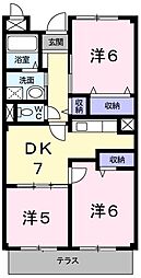 シャルマン今宿 3DKの間取図画像