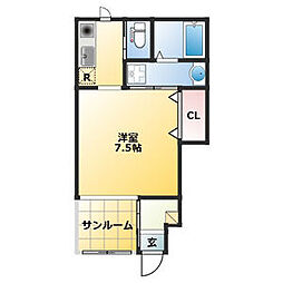 Creatio 1Kの間取図画像