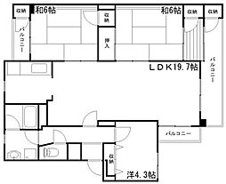 MISTRAL城西2 3LDKの間取図画像