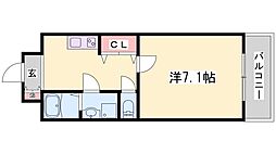 キャピタルアイ姫路 1Kの間取図画像