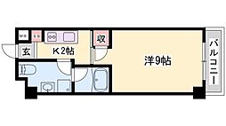 ラ・シュエット 1Kの間取図画像