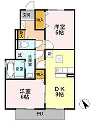シエロ 2DKの間取図画像