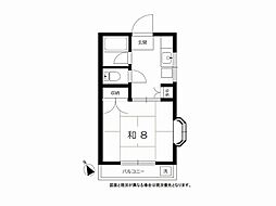 リバーサイド玉 1Kの間取図画像