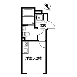 アルティローサ笹塚 3階ワンルームの間取り