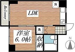 エクセル1 1LDKの間取図画像