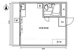 メゾン・ド・コライユ ワンルームの間取図画像