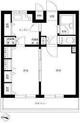 ルーブル新宿西落合2 2Kの間取図画像