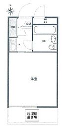 ハイシティ北千束 3階ワンルームの間取り