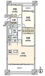 西台パーク・ホームズ 3LDKの間取図画像