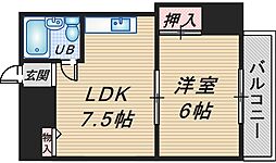 ニューライン曽根 1LDKの間取図画像