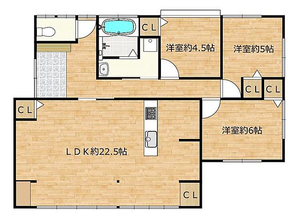 【リフォーム中】平屋の3LDKのお家です。全部屋収納付きです。