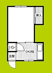 ハイツ葵 1Kの間取図画像