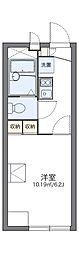 レオパレスけやき 2階1Kの間取り