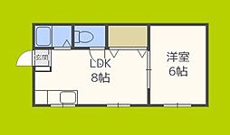金沢マンション 3階1DKの間取り