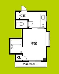 アルデール都島 3階1Kの間取り