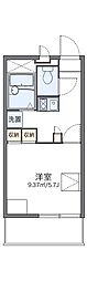 レオパレスイクセン3 3階1Kの間取り