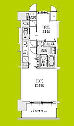 スプランディッド梅田グランノース 1LDKの間取図画像