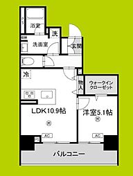 LAZO内久宝寺 3階1LDKの間取り