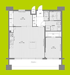 プレジオ東三国 9階2LDKの間取り
