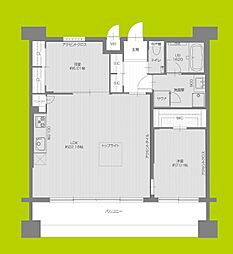 プレジオ東三国 10階1LDKの間取り