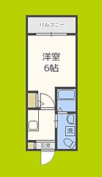 Grand Pacific 北畠 8階1Kの間取り