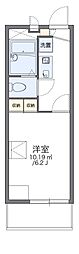 レオパレス花水木二番館 2階1Kの間取り