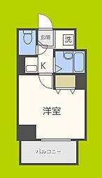 大国町青山ビル　別館 2階1Kの間取り