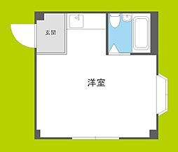 西村ビル 5階ワンルームの間取り