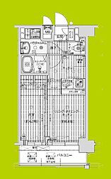 プレサンス鶴橋トレヴィエ 9階1LDKの間取り