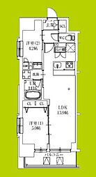 スプランディッド上本町WESTII 2LDKの間取図画像