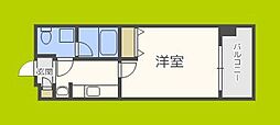 レオンコンフォート難波 8階1Kの間取り