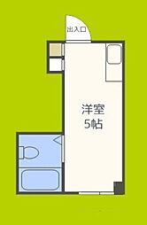 ラパンジール本田II 7階ワンルームの間取り