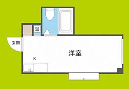 ラパンジール本田II 10階ワンルームの間取り