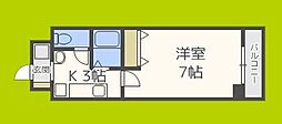 フィレンツェなんば南 3階1Kの間取り